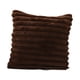 thumbnail image 1 of Funda de almohada de felpa de piel sintética, funda de cojín suave de lujo para silla Marrón oscuro, 1 of 9
