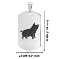 thumbnail image 2 of Stainless Steel Pig Good Luck Charm Dog Tag Keychain Circle Ring, 2 of 2