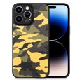 thumbnail image 6 of Feishell Supports Wireless Charging Case for iPhone 12 Pro Max,Luxury Camouflage Pattern Military Grade Camera Lens Protective PU+PC+TPU Shockproof Slim Back Cover.For iPhone 12 Pro Max,Yellow, 6 of 12