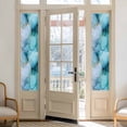 thumbnail image 2 of Teal Blue Marble Window Privacy Film, Modern Abstract Art Marble Crack Static Cling UV Sun Blocking Heat Control Window Tint Day and Night, Non-Adhesive One Way Windows Privacy Cover 17.7''x78.7'', 2 of 7