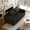 Black & 63'', variant on 71" W Corduroy Boneless Couch, 3-Seater Compression Sofa with Deep Seat, No Assembly Required, Comfy Loveseat Sofa with 2 Pillows, Sofa Couches for Living Room/Apartment
