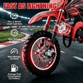 thumbnail image 4 of Ktoebyco 49cc Kids Dirt Bike, Gasoline Powered 2-Stroke Mini Motorcycle, 1-Seater, 1.5L Fuel Capacity, Red, 4 of 8