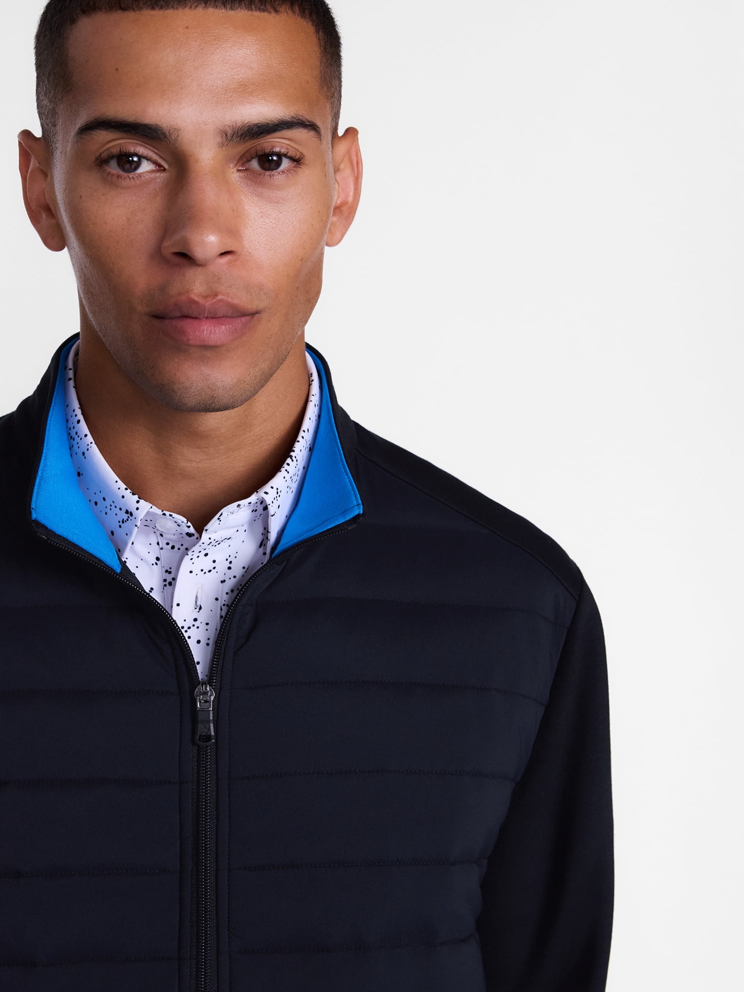 Birdie Bound Men's and Big Men's Tiger Quilted Hybrid Golf Jacket, Sizes XS-5XL