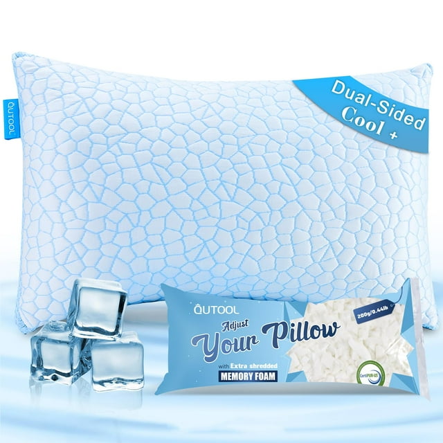 Almohada Ajustable de Espuma Viscoelástica con Gel Refrescante King QUTOOL