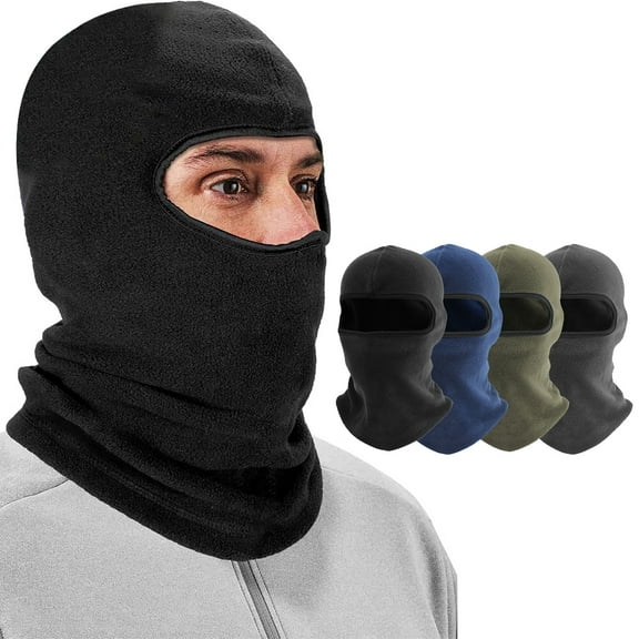 2WIN2BUY Balaclava Ski Mask,Winter Fleece Warm Face Mask for Men & Women,Thermal Windproof Mask for Skiing,Snowboarding & Motorcycle Riding,Black