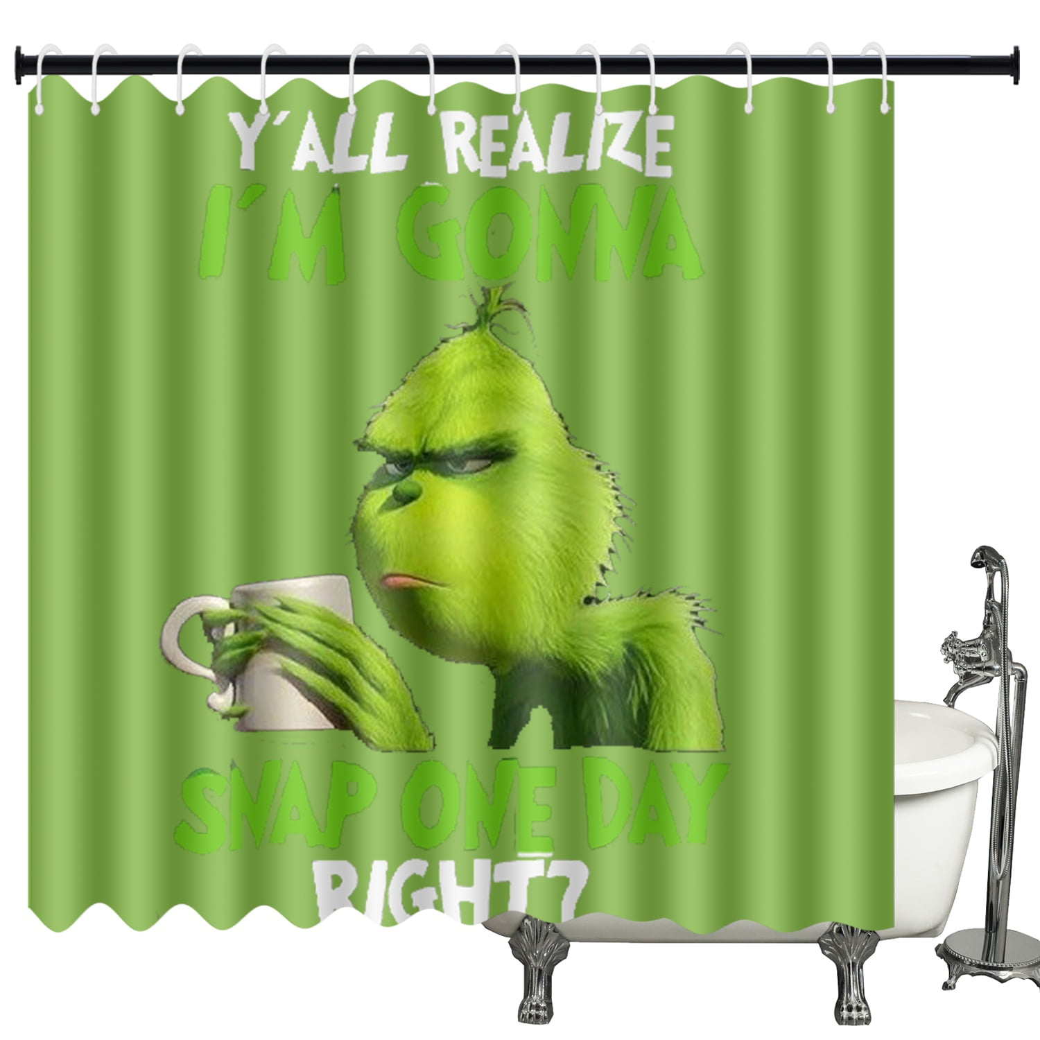 Grinch Print Shower Curtains Is This Jolly Enough Polyester