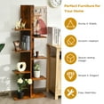 thumbnail image 6 of Costway 8-shelf Bookcase Freestanding Tree shelf Display Storage Stand Coffee, 6 of 12