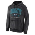 thumbnail image 2 of Men's Fanatics Heather Charcoal Charlotte Hornets Foul Trouble Snow Wash Raglan Pullover Hoodie, 2 of 3