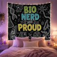 thumbnail image 2 of Biology Pride Quote on Black Chalkboard, Playful Illustration for Biology Fans, Science Classroom Decor, Graduation Gift, Tapestry Wall Hanging for Bedroom and Study Room, 2 of 7