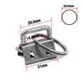 thumbnail image 5 of SPEEDWOX 20 Sets of Key Fob Pliers 0.8 Inch Key Fob Hardware with Keychain Split Rings Webbing Fabric Strapping Dark Nickel Glass Breaking Pliers Tools with Rubber Tips, 5 of 6