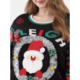 thumbnail image 4 of No Boundaries Christmas Sweater, Midweight, Women's and Women’s Plus, 4 of 5