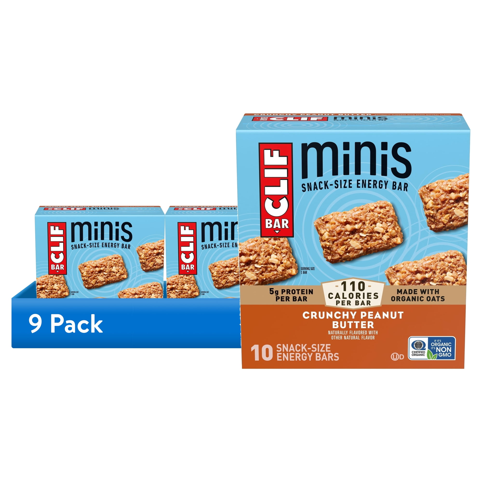 (9 pack) CLIF BAR Minis Crunchy Peanut Butter Flavor Snack-Size Energy Bars, 10ct