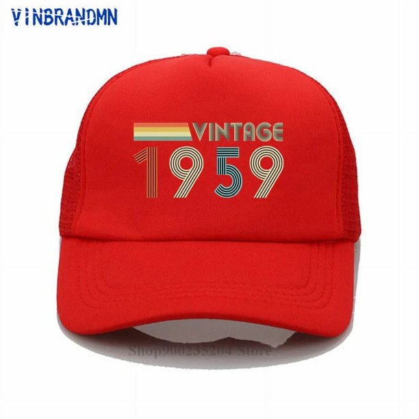 Nuevo verano 50s Vintage 1959 gorra de béisbol hombres Retro nacido en 1959 en sombrero casual Navidad cumpleaños regalo de moda de gorros de Hip Hop