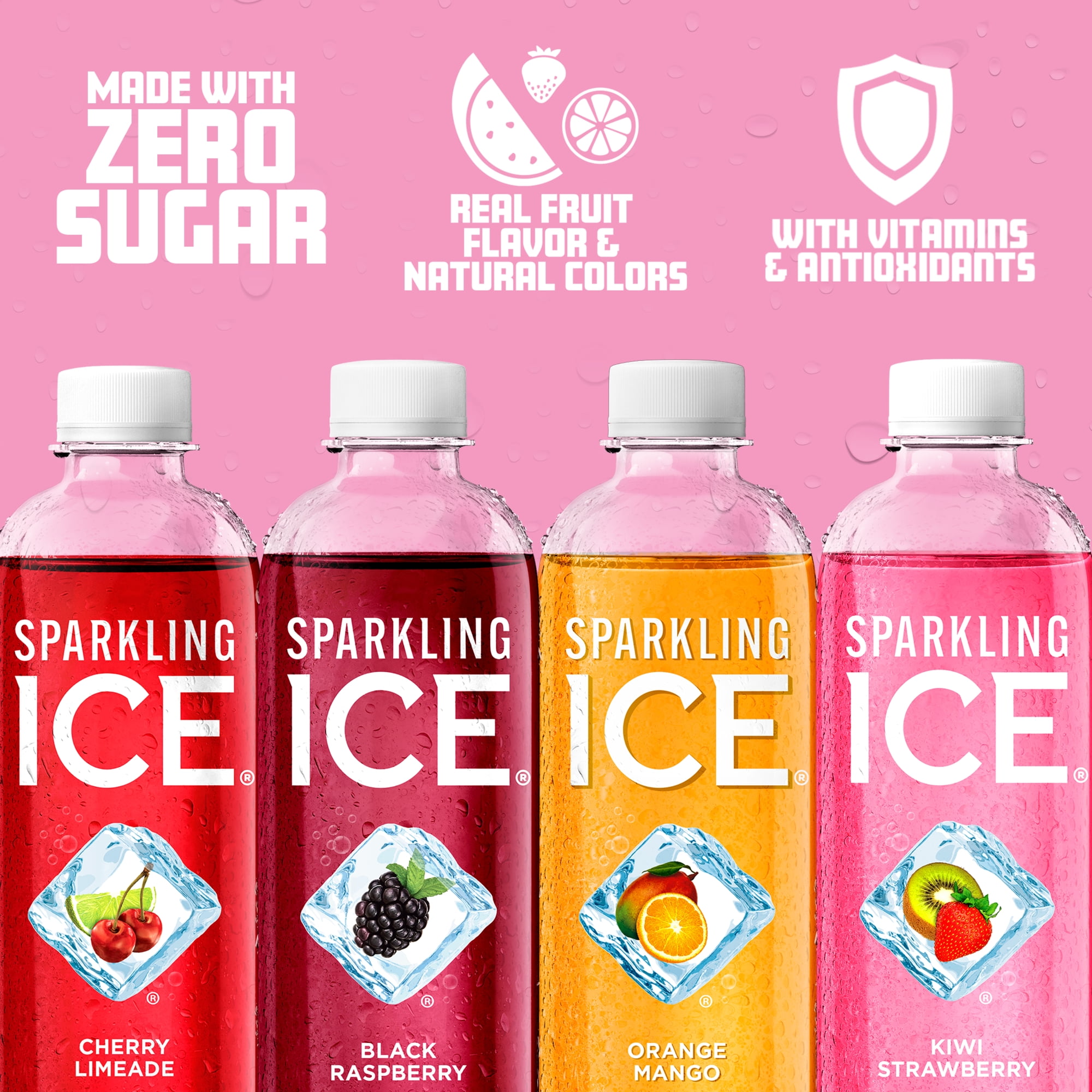 Sparkling Ice Purple Variety Pack, Flavored Sparkling Water, 17 fl oz, 12 count