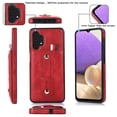 thumbnail image 3 of for Samsung Galaxy A32 5G Case Wallet with Slide Credit Card Holder, Flip Premium PU Leather Hidden Kickstand Classic Retro Heavy Duty Protective Cover for Samsung Galaxy A32 5G,Red, 3 of 10