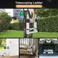 thumbnail image 2 of YUSAZENS Aluminum A-Frame Articulating Telescoping Ladder, 4.4m (14.5ft), Durable Foldable Extension Ladder for Outdoor Work, 2 of 7