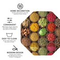 thumbnail image 4 of Pofeuu Spices And Herbs Print Leather Coasters Set of 6, Round Cups Mugs Mat Pad for Home Kitchen Heat Resistant Drink Coasters,Octagon, 4 of 7
