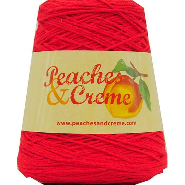 Peaches & Creme Cotton Cone Red Yarn, 14 Oz.
