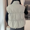 thumbnail image 6 of Maean Puffer Vest for Womens Lightweight Jackets Stand Collar Sleeveless Padded Button Jacket Coat, 6 of 7