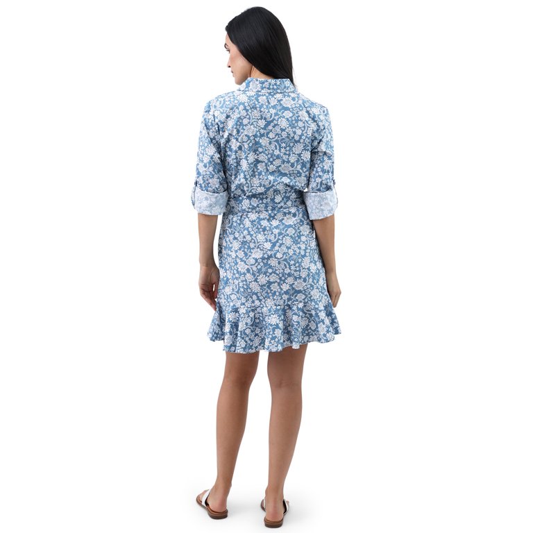 chaps wrap dress