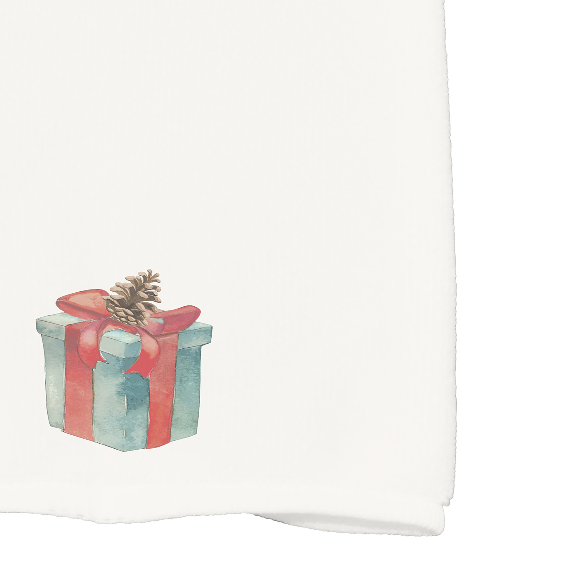 Gift Wrapped 16 x 25 Inch Off White Holiday Print Kitchen Towel