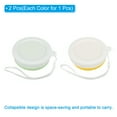 thumbnail image 3 of Uxcell Collapsible Cup, 2 Pack 200mL Travel Folding Cup for Camping, Green Yellow, 3 of 6