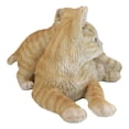 thumbnail image 6 of Realistic Curious Feline Orange Tabby Cat Mother with Cute Kitten Figurine 12"L, 6 of 9