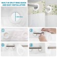 thumbnail image 4 of No Hook Shower Curtain, Green Floral Shower Curtains for Bathroom with See Through Top Window, Spring Flowers Waterproof & Washable Bath Curtain 66"x72", 4 of 9