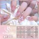 thumbnail image 1 of Pegatinas de uñas de Gel semicuradas DIY, pegatinas de uñas de larga duración, Color sólido, flores frescas en primavera, tiras de uñas, parche deslizante, calcomanía de cubierta completa, 1 of 7