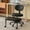 Black +Faux fur, variant on Grey Ergonomic Cross Legged Swivel Office Chair with Back Support and Rolling Base,Multi-Position Meditation Desk Chair for Adults,ADHD Fidget Seating,Comfortable,Versatile,Space-Saving Home Office
