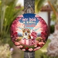 thumbnail image 4 of My Dog Is My Valentine Cute Corgi in Gift Box Round Wood Sign Welsh Corgi Dog Lover Gifts Idea Hanging Wall Home Decor - 3006, 4 of 5