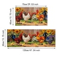 thumbnail image 3 of Rooster Chicken Kitchen Mats for Floor of 2 Farmhouse Sunflowers Kitchen Rugs Non Washable Absorbent Kitchen Runner Rugs Farm, 3 of 4