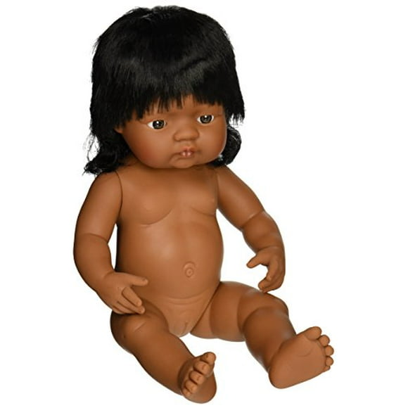 Miniland 15'' Anatomically Correct Baby Doll, Hispanic Girl