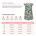 thumbnail image 3 of Fotbe Colorful Fish 1 Vestido de Dormir para Niñas de 3 a 10 Años, Mangas Cortas, Estilo Princesa, Pijama Camisón con Mangas Voladas-Large, 3 of 6