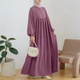thumbnail image 2 of Women Maxi Dress Polyester Long Sleeve Plain for All Seasons and Casual Occasions, 2 of 5
