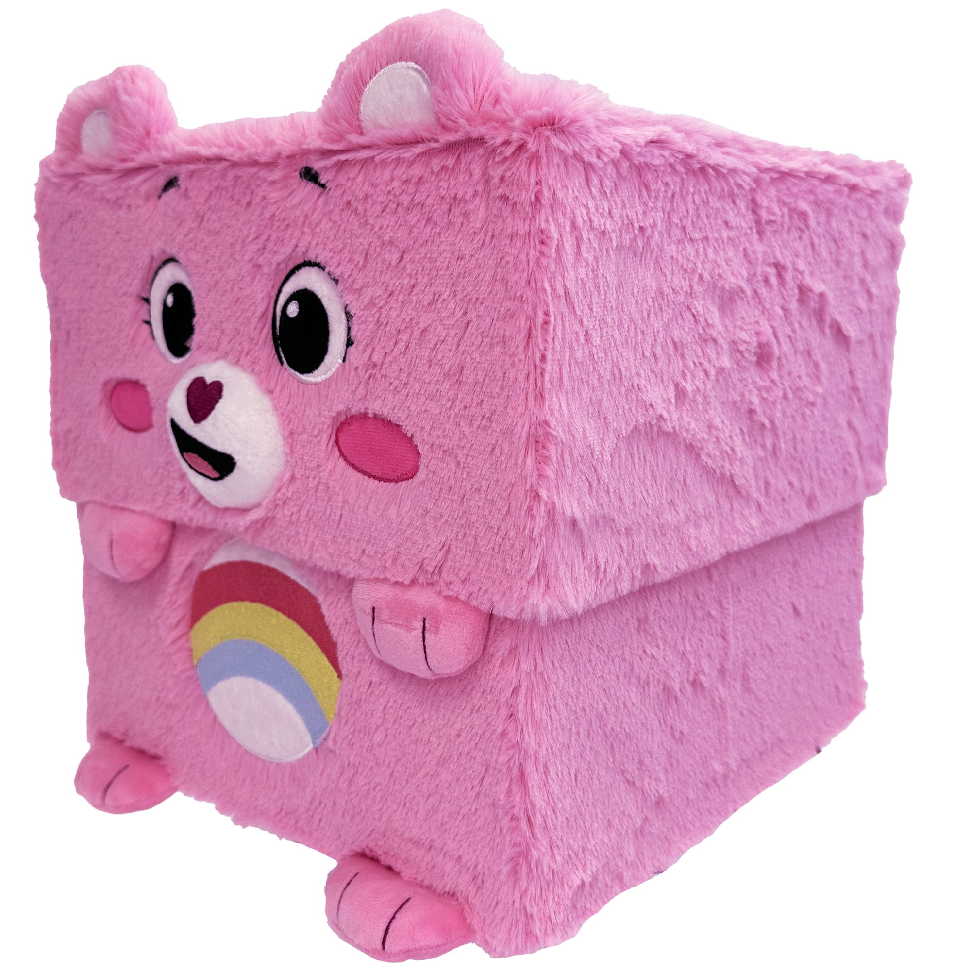Care Bears: Storables 10" Box - Cheer Bear - Pink Character Themed Bin, Fabric Storage Container, Opening Top Lid, Holds Toys, Books & More, Licensed