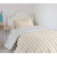 thumbnail image 4 of Ambesonne Victorian Quilted Bedspread Set 2 Pcs, Swirls Baroque Style, Twin Size, Cream Tan, 4 of 6