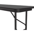 thumbnail image 2 of Correll 18"W x 48"D Melamine Top Folding Table in Black Granite, 2 of 3
