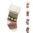 thumbnail image 2 of Christmas Stocking Knitted Decorative Festive Xmas Hanging Sock Holiday Stocking, 2 of 10