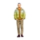 thumbnail image 5 of Figuras de Diorama pintadas a mano 1/64 Hugo figura de diseño en miniatura niño de moda de invierno verde, 5 of 9