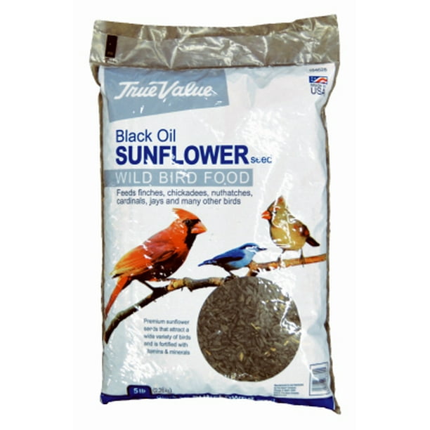 2PKTrue Value 5 LB Black Oil Sunflower Bird Seed Bag