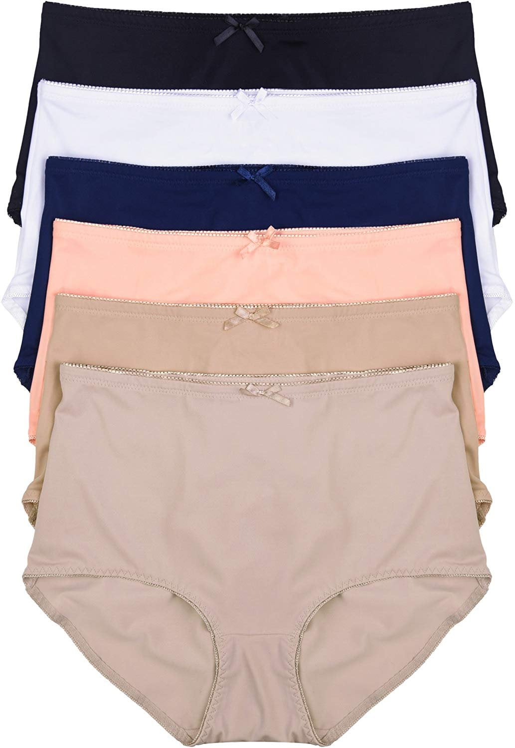 ToBeInStyle Women's 6 Pack Plus Size Basic Color High Rise Girdles 2X