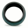 thumbnail image 2 of Edward Mirell Black Ti Anodized Teal Domed 16mm Band, 2 of 7