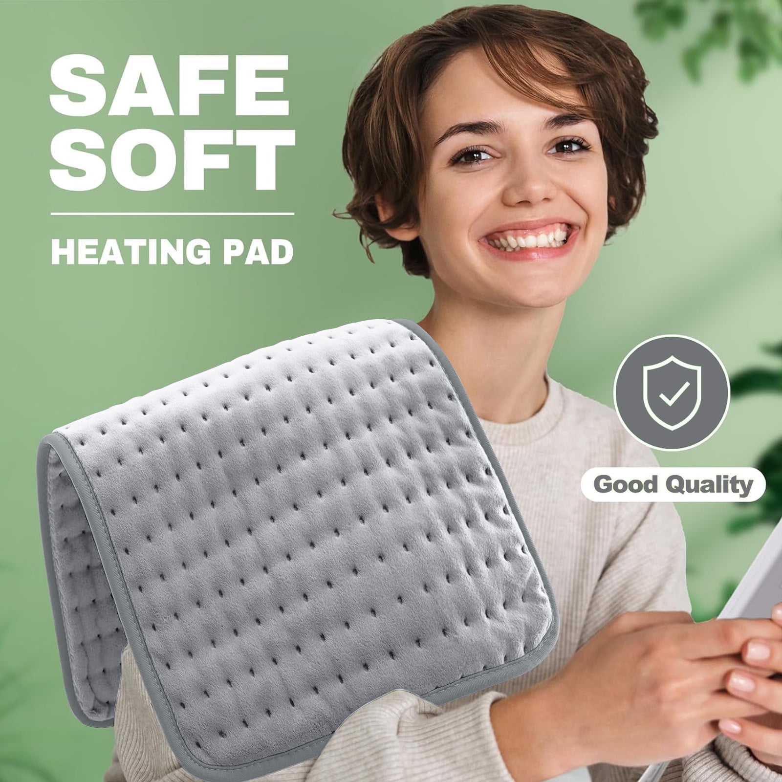 Electric Heating Pad for Back Pain & Cramps Relief, Electric Throw, Auto Shut Off, Machine Washable, Moist Heat Pad for Neck & Shoulder - Valentines Day Gifts for Her 33×17"