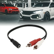Unique Bargains 3.5mm Female Stereo to 2 RCA Male AV Audio Cable Cord Adapter
