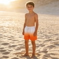thumbnail image 2 of MEZZALL Boys Swimwear Bottoms Kids Swim Trunks Gradient With Elastic Waistband Comfortable Athletic Swim Shorts Tropical Swim Trunks, 2 of 4