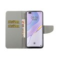 thumbnail image 4 of Para Huawei Nova 7 Pro Funda de cuero con tapa horizontal con dibujo coloreado con soporte, ranura para tarjeta y billetera (gato de chaqueta de plumón), 4 of 5