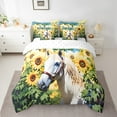 thumbnail image 2 of Erosebridal Farm Horse Bedding Sets Twin Size,Botanical Floral Sunflower Comforter Sets with Sheets,Rustic Country Bed in a Bag Twin Size For Teens,Microfiber Bedroom Decor,7-Piece, 2 of 6