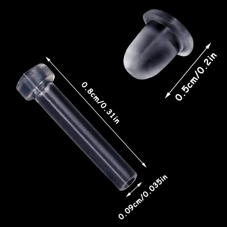 Transparent Plastic Ear Clog Ear Stud Earring Pin Backs Ear Plug
