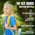thumbnail image 2 of Kids Water Bottle (Straw Lid) - 18 Oz Stainless Steel Travel Bottle, Double Wall Vacuum Leak Proof Kids Cup for School Boys Girls,Unicorn Fields, 2 of 6